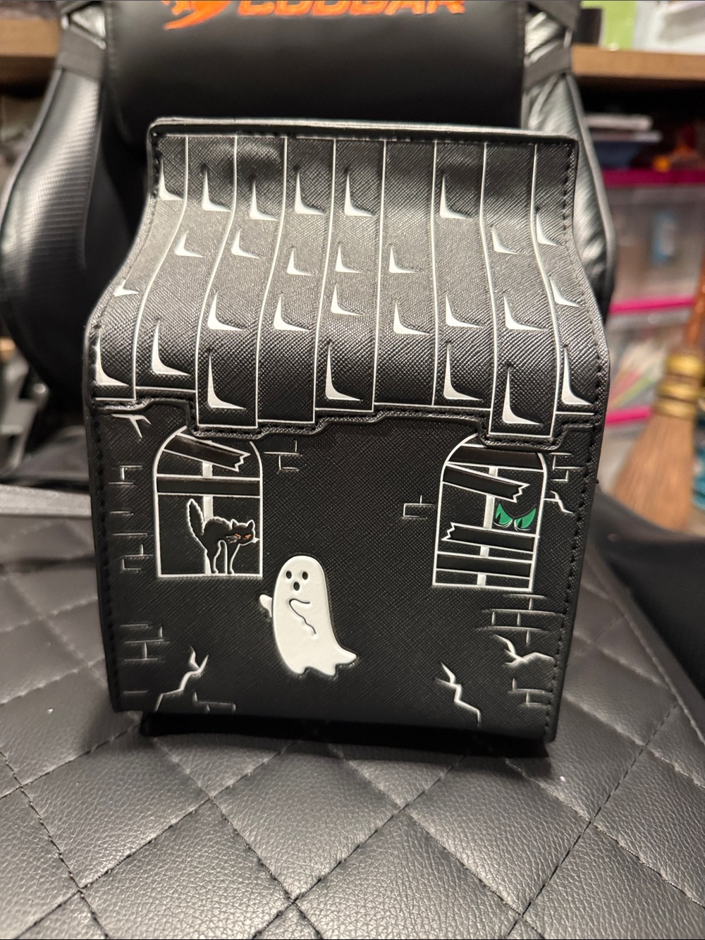 Marshalls Black Haunted House Crossbody Bag with Ghost Accent
